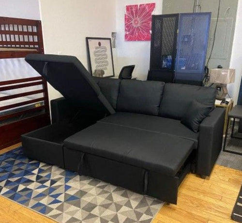 3-Seater Corner Sofa Bed with Storage