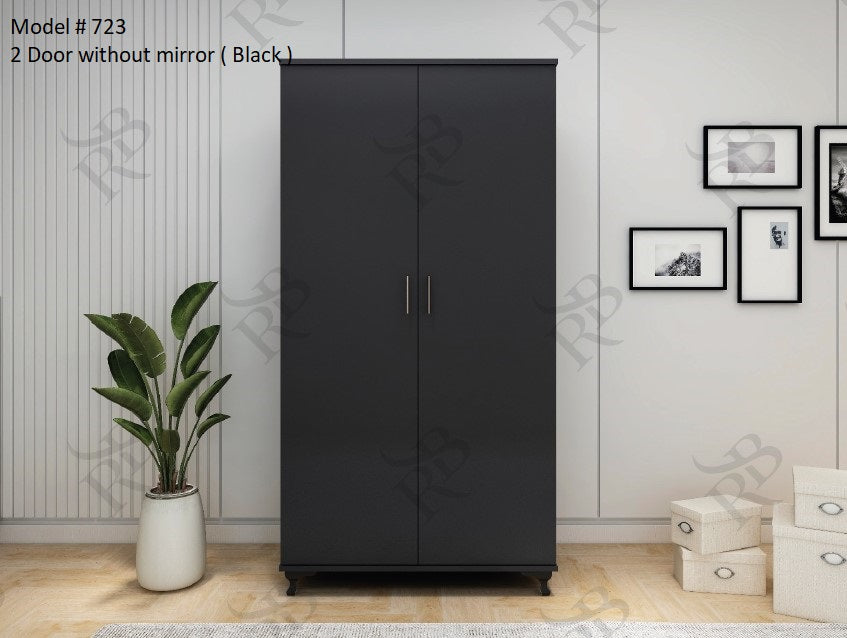 Modern Sliding Door Wardrobe without Mirror