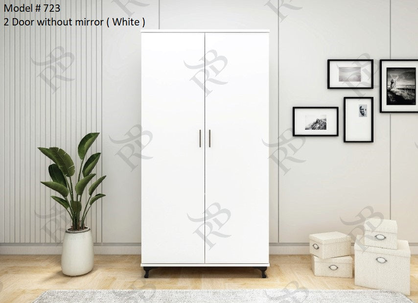 Modern Sliding Door Wardrobe without Mirror