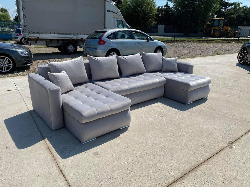 U-Shape Sofa Bed with Storage – Velvet Sectional