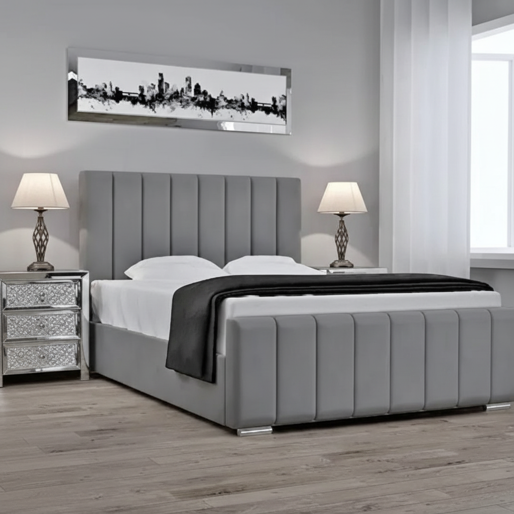 High-resolution gray bed for hero section